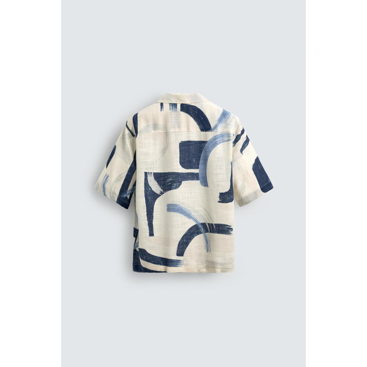 РУБАШКА С АБСТРАКТНЫМ ПРИНТОМ