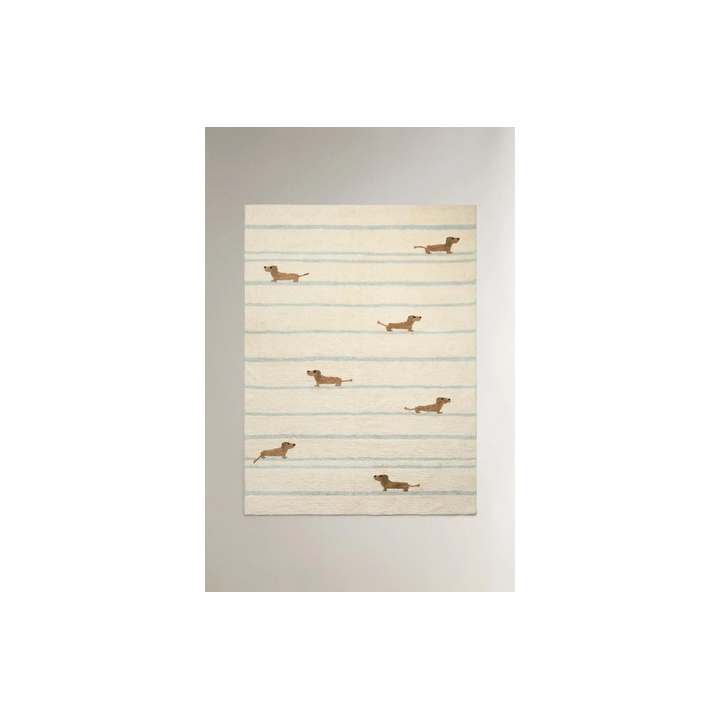 CHILDREN'S DOG DESIGN COTTON RUG