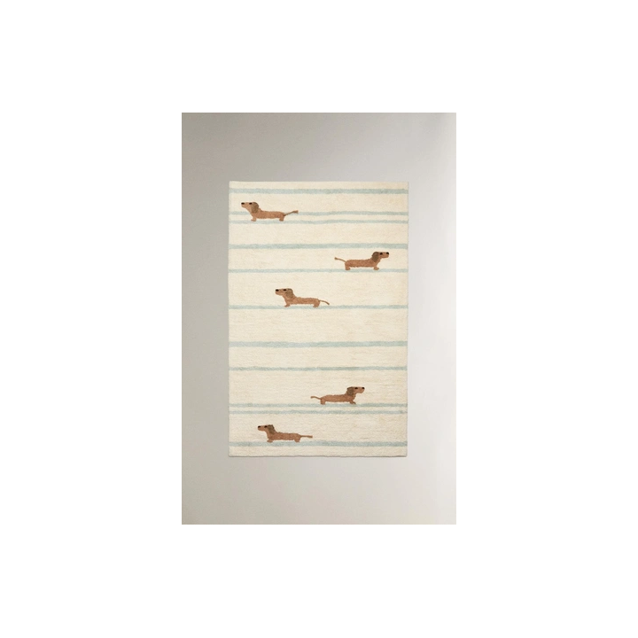 CHILDREN'S DOG DESIGN COTTON RUG