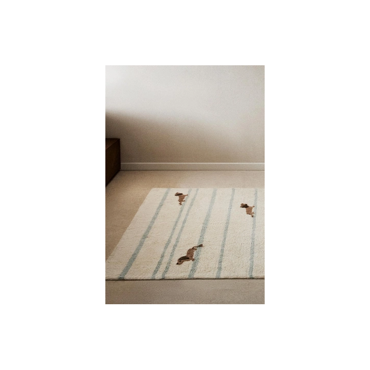 CHILDREN'S DOG DESIGN COTTON RUG