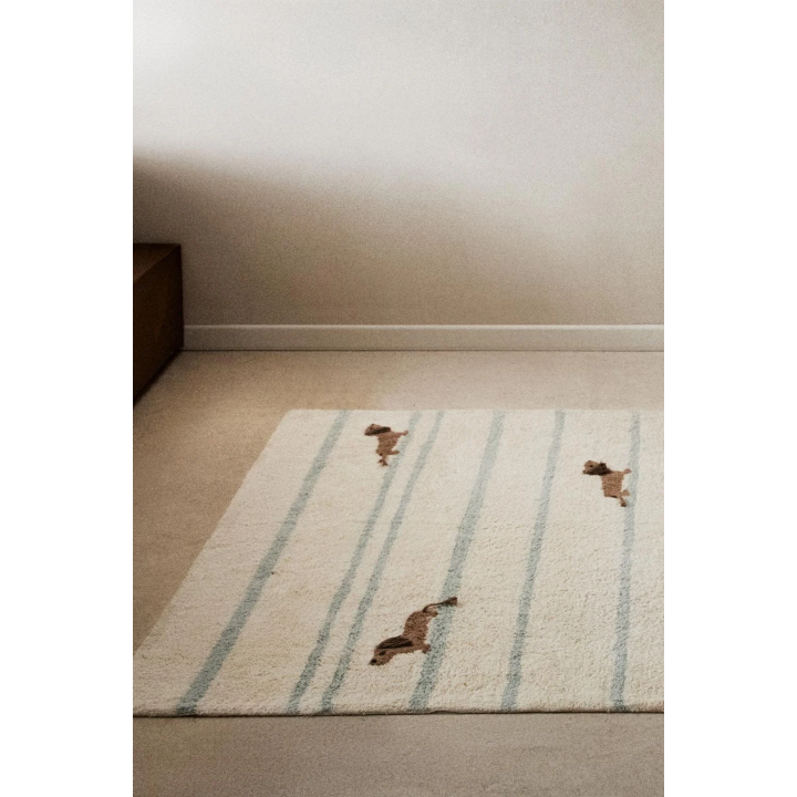 CHILDREN'S DOG DESIGN COTTON RUG