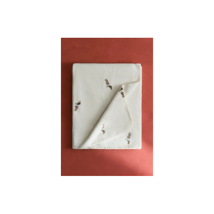 FLEECE DACHSHUND DOG BABY BLANKET