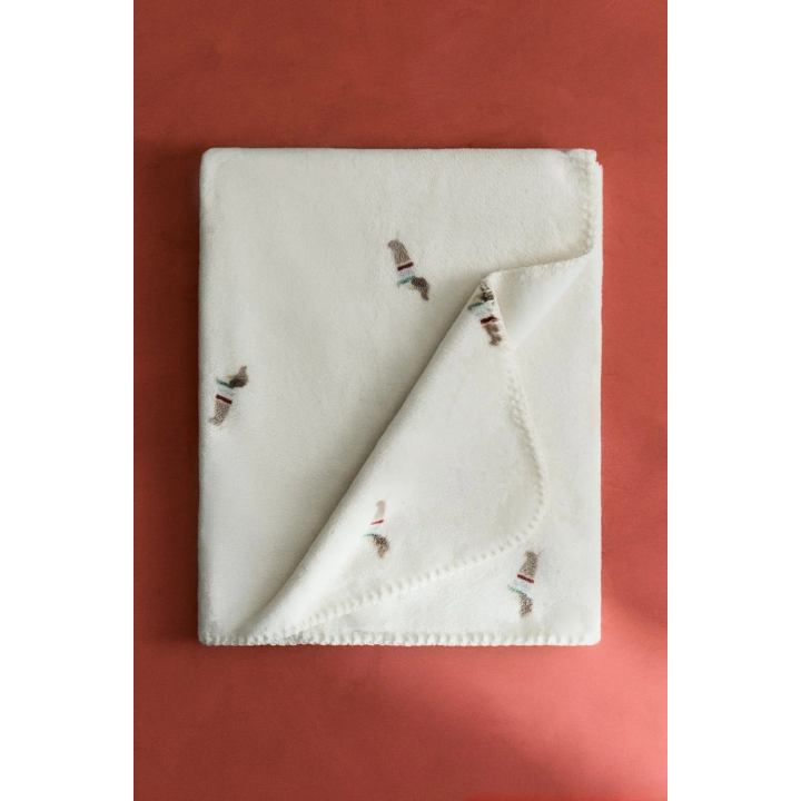 FLEECE DACHSHUND DOG BABY BLANKET