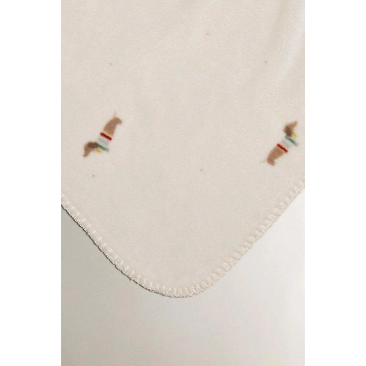 FLEECE DACHSHUND DOG BABY BLANKET