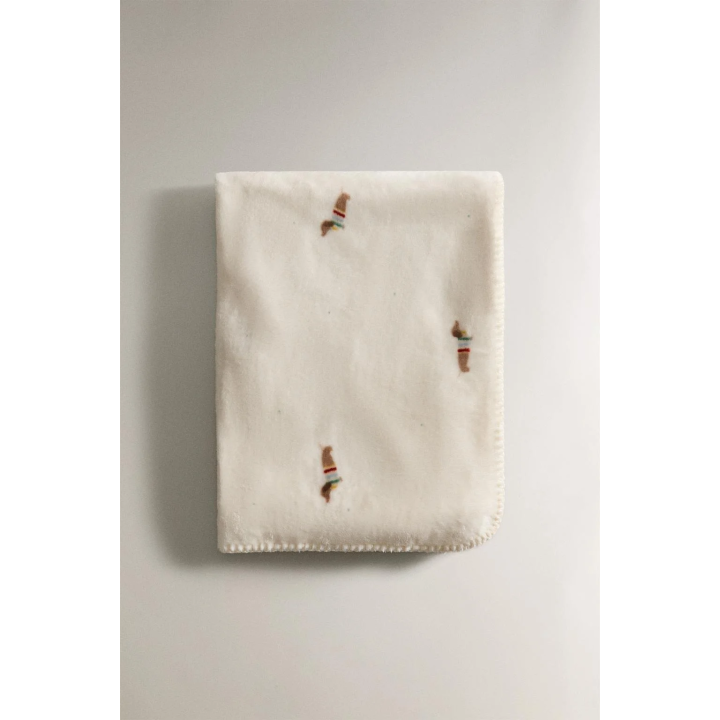 FLEECE DACHSHUND DOG BABY BLANKET