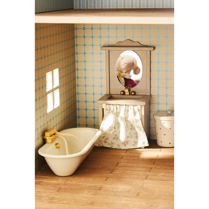 Набор игрушек для кукольного домика ванная комната для детей