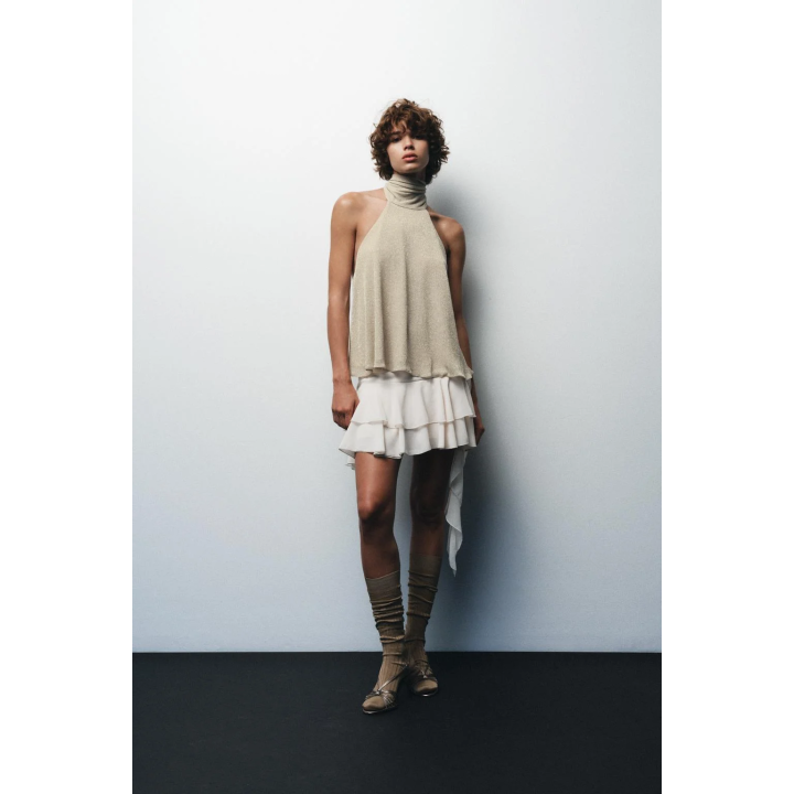 ТОП С ГОРЛОВИНОЙ ХАЛТЕР ИЗ МЕТАЛЛИЗИРОВАННОЙ НИТИ