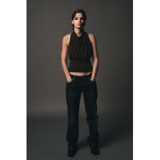 ТОП С ГОРЛОВИНОЙ ХАЛТЕР И ДРАПИРОВКОЙ