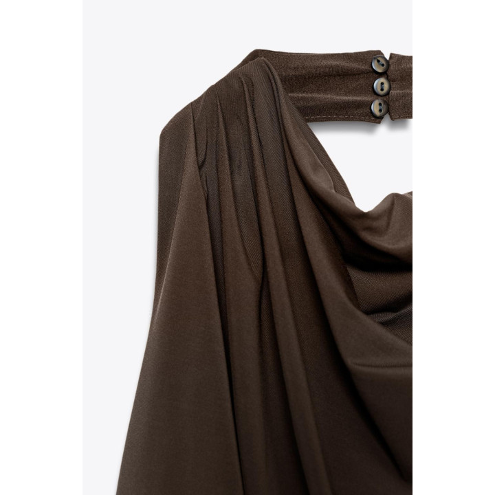 ТОП С ГОРЛОВИНОЙ ХАЛТЕР И ДРАПИРОВКОЙ