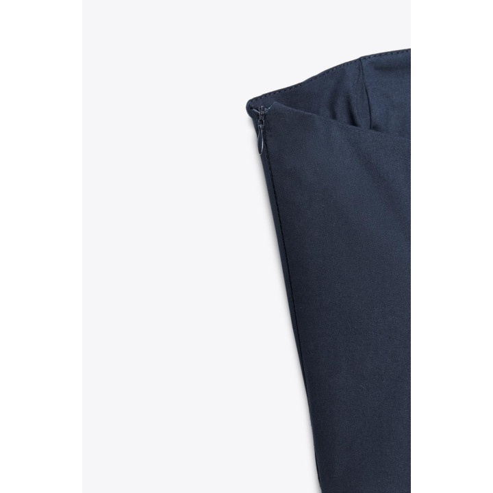 ПЛАТЬЕ ИЗ ПОПЛИНА С ОТКРЫТЫМИ ПЛЕЧАМИ