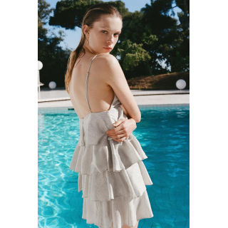 КОРОТКОЕ ПЛАТЬЕ С ВОЛАНАМИ