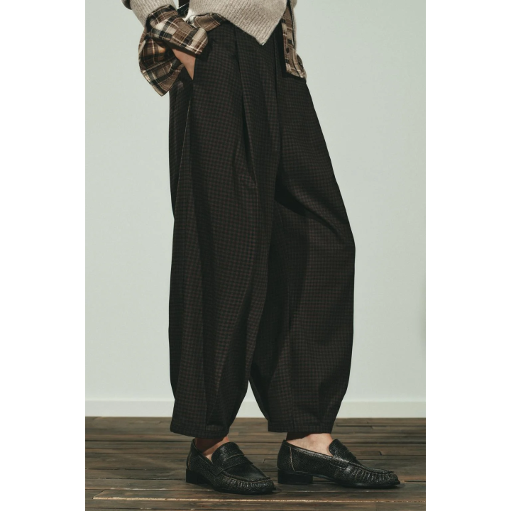 БРЮКИ В КЛЕТКУ С ЗАЩИПАМИ