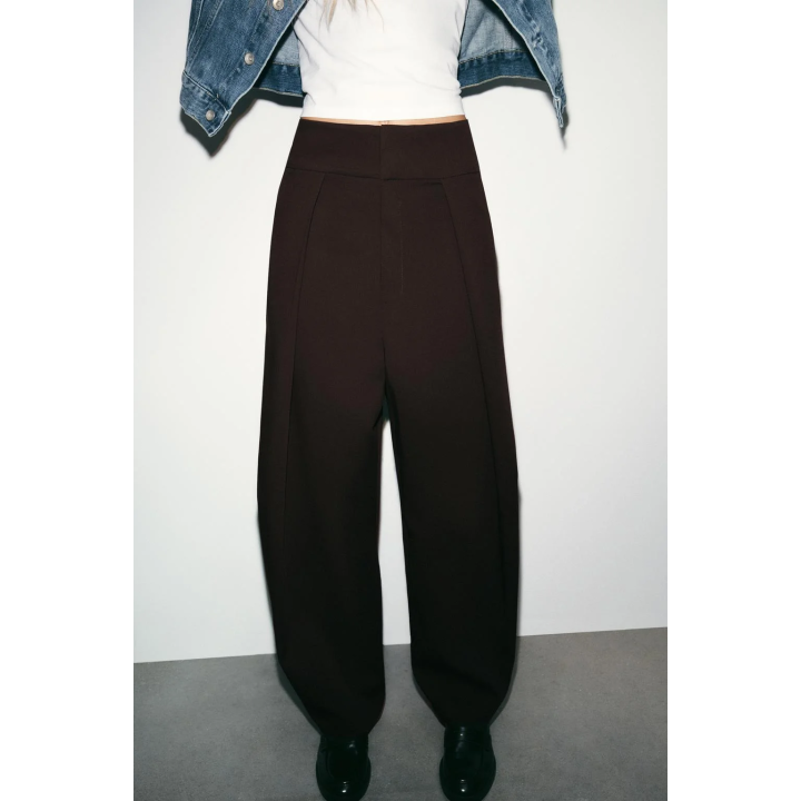 БРЮКИ BALLOON С ЗАЩИПАМИ