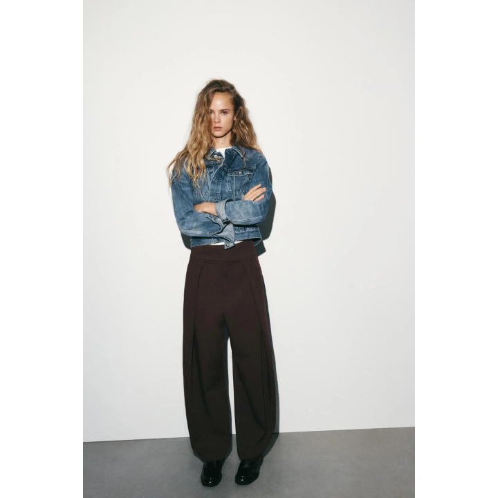 БРЮКИ BALLOON С ЗАЩИПАМИ