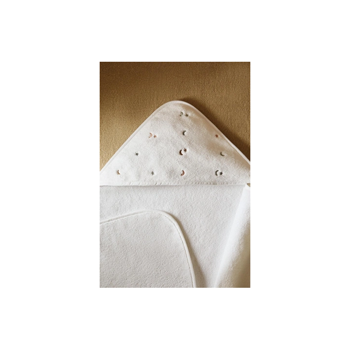 MOON AND STAR HOODED BABY TOWEL