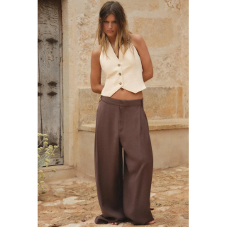 БРЮКИ С ДВОЙНЫМИ ЗАЩИПАМИ И КЛАПАНАМИ