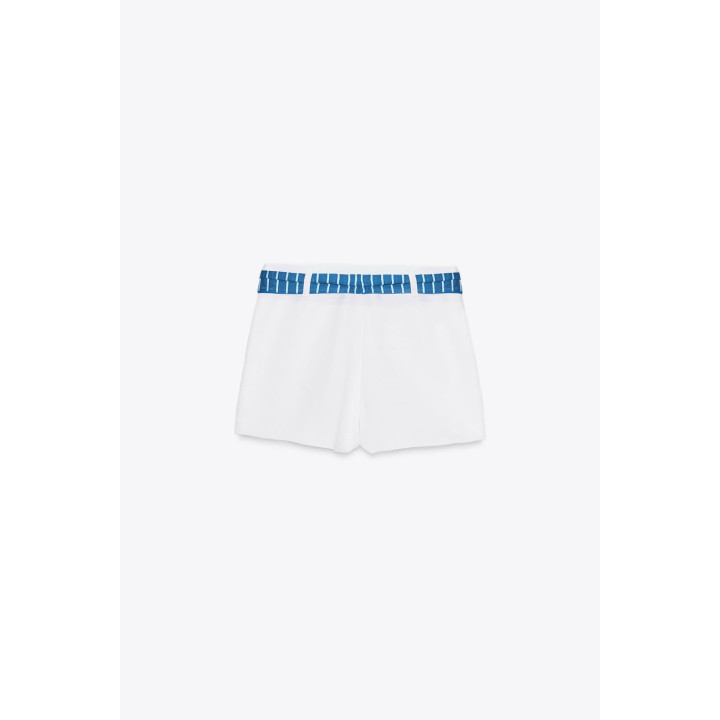 ЮБКА-ШОРТЫ В ПОЛОСКУ С ПЛАТКОМ