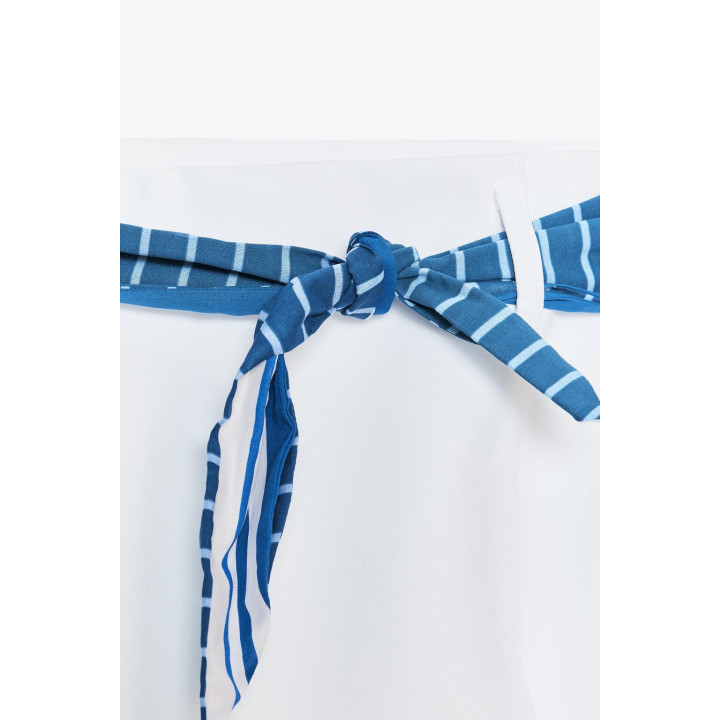 ЮБКА-ШОРТЫ В ПОЛОСКУ С ПЛАТКОМ