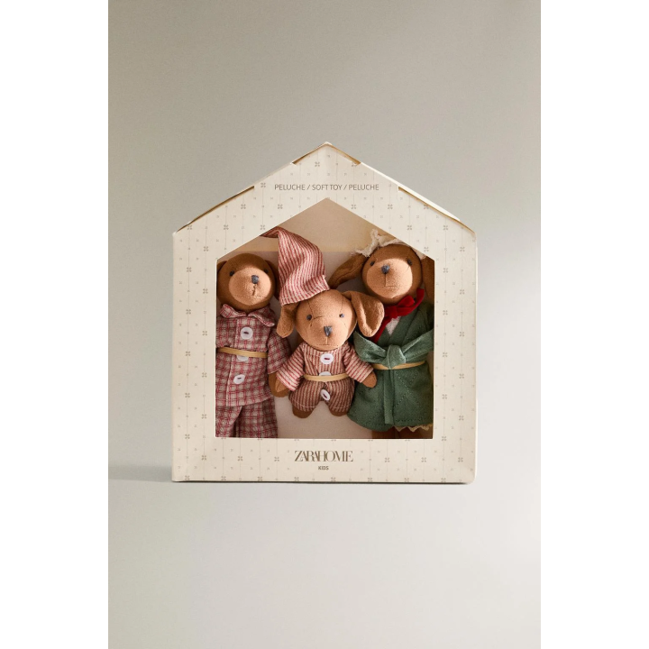 Детский набор мягких игрушек с семьей собачек