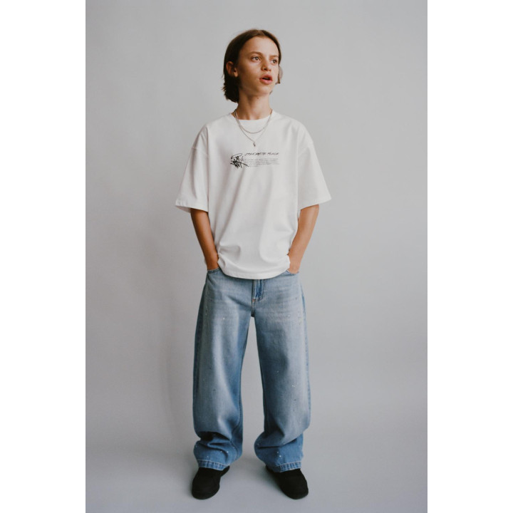 ДЖИНСЫ RELAXED BALLOON С ПЯТНАМИ