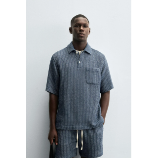 РУБАШКА-ПОЛО ИЗ РЕЛЬЕФНОЙ ТКАНИ