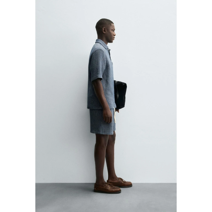 РУБАШКА-ПОЛО ИЗ РЕЛЬЕФНОЙ ТКАНИ