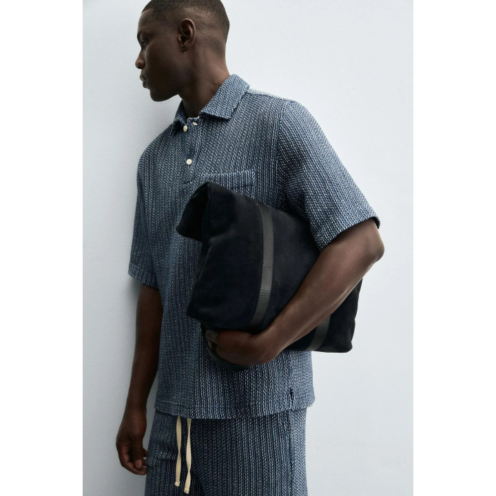 РУБАШКА-ПОЛО ИЗ РЕЛЬЕФНОЙ ТКАНИ