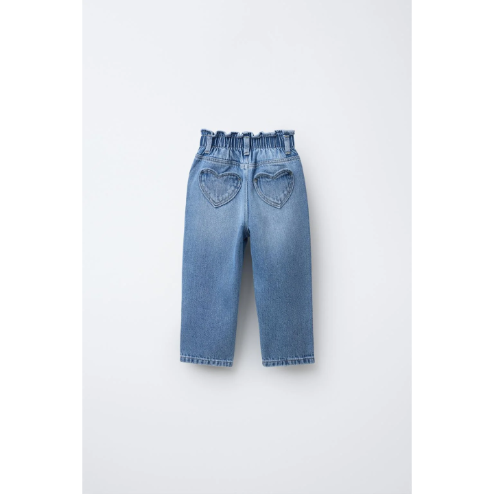 ДЖИНСЫ BAGGY С КАРМАНАМИ «СЕРДЦА»