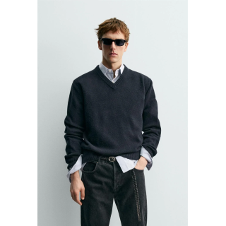 ШЕРСТЯНОЙ СВИТЕР С V-ОБРАЗНЫМ ВЫРЕЗОМ AARON LEVINE X ZARA