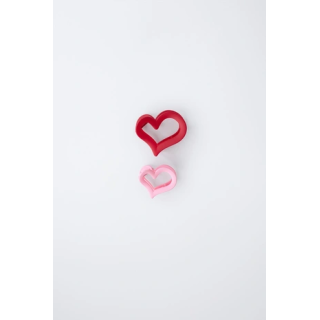 НАБОР ИЗ ДВУХ ЗАКОЛОК ДЛЯ ВОЛОС В ФОРМЕ СЕРДЦА