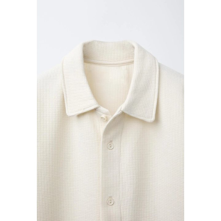 РУБАШКА ИЗ РЕЛЬЕФНОГО ТРИКОТАЖА