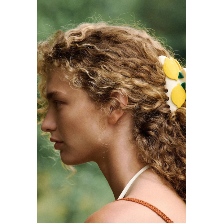 Зажим для волос с лимоном