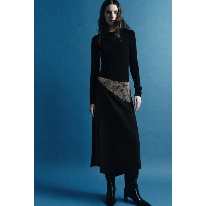 КОМБИНИРОВАННЫЙ РЕМЕНЬ С МЕТАЛЛИЧЕСКОЙ СЕТКОЙ