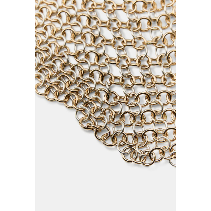 КОМБИНИРОВАННЫЙ РЕМЕНЬ С МЕТАЛЛИЧЕСКОЙ СЕТКОЙ