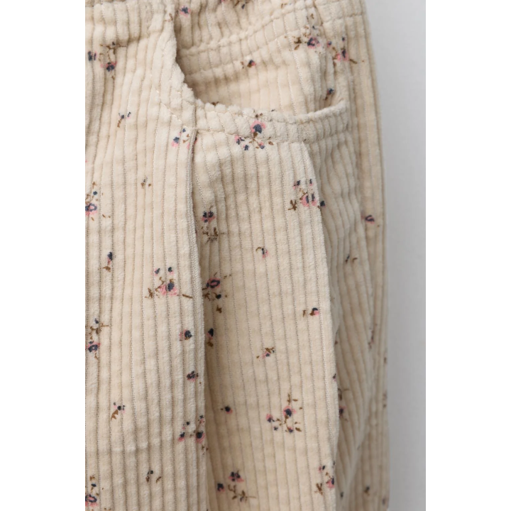 ВЕЛЬВЕТОВЫЕ БРЮКИ С ЦВЕТОЧНЫМ ПРИНТОМ