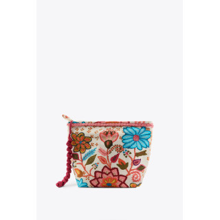 НЕСЕССЕР С ВЫШИВКОЙ И ЦВЕТОЧНЫМ ПРИНТОМ