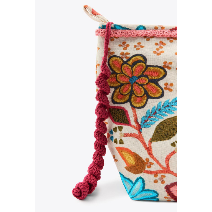 НЕСЕССЕР С ВЫШИВКОЙ И ЦВЕТОЧНЫМ ПРИНТОМ