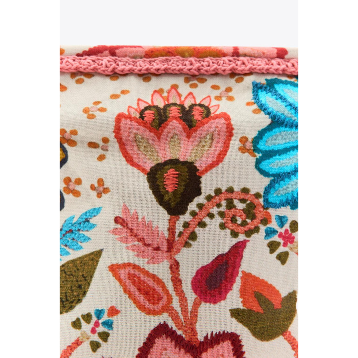 НЕСЕССЕР С ВЫШИВКОЙ И ЦВЕТОЧНЫМ ПРИНТОМ