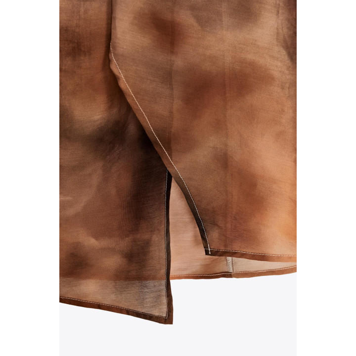 ПАРЕО ИЗ ТКАНИ С ПРИНТОМ С УЗЛОМ