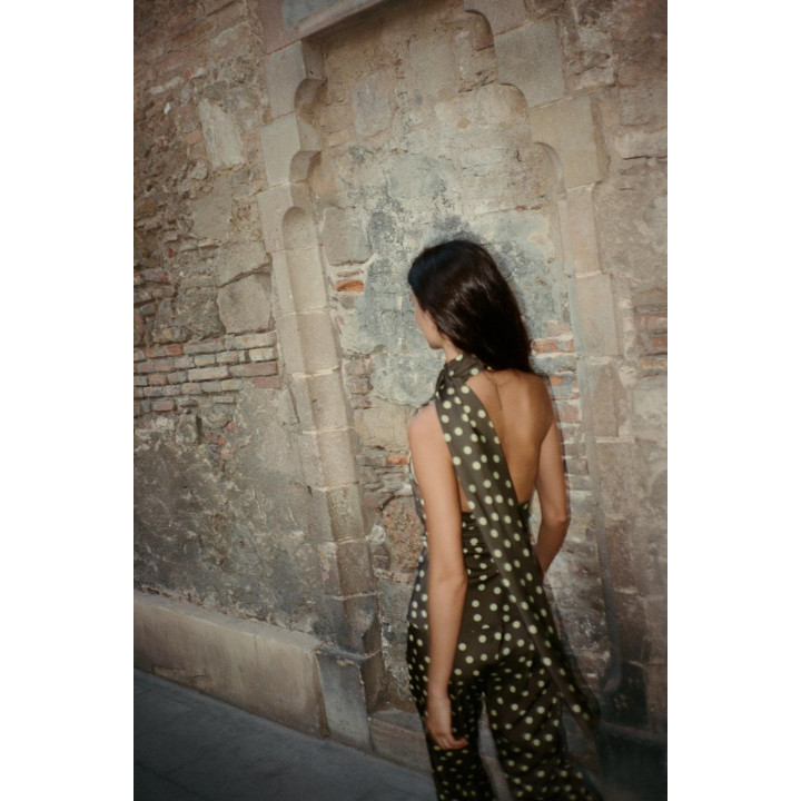 Топ из атласной ткани