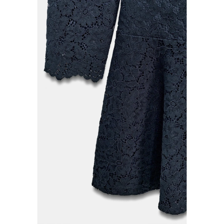 КРУЖЕВНОЕ ПЛАТЬЕ МИДИ С ВОЛАНАМИ