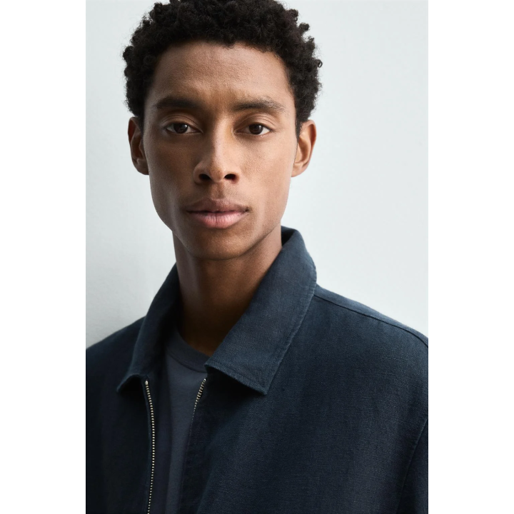 КУРТКА КЛАССИЧЕСКОГО КРОЯ ИЗ 100% ЛЬНА