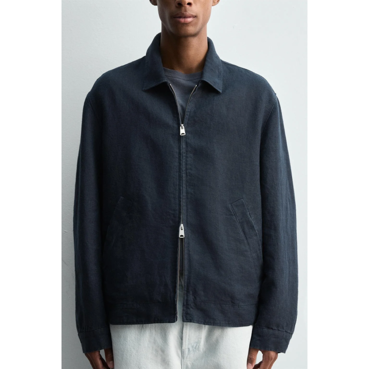 КУРТКА КЛАССИЧЕСКОГО КРОЯ ИЗ 100% ЛЬНА