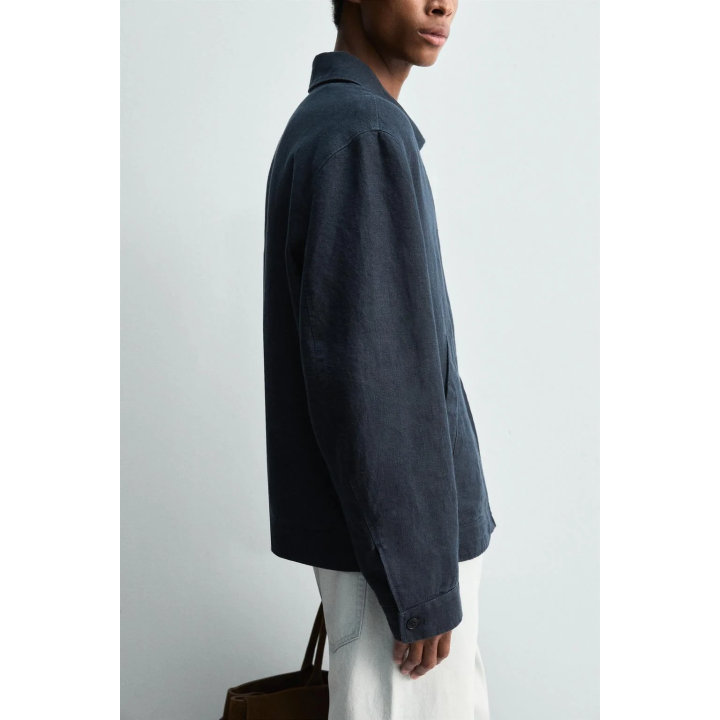 КУРТКА КЛАССИЧЕСКОГО КРОЯ ИЗ 100% ЛЬНА