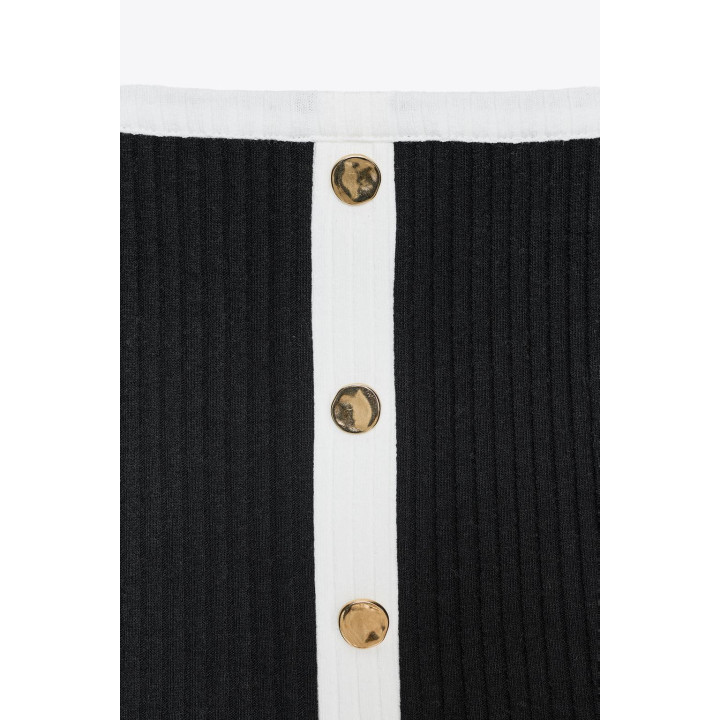 ТРИКОТАЖНЫЙ ТОП В РУБЧИК