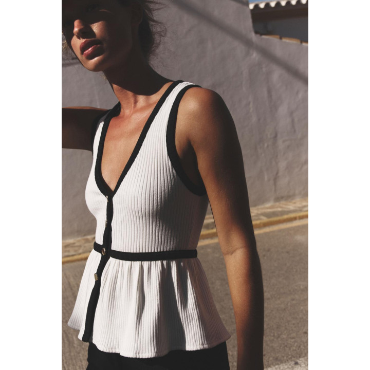 ТОП В РУБЧИК С ПУГОВИЦАМИ