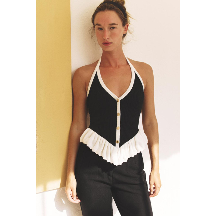 ТОП В РУБЧИК С ПУГОВИЦАМИ