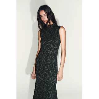 ПЛАТЬЕ ИЗ ЖАККАРДА С МЕТАЛЛИЗИРОВАННОЙ НИТЬЮ