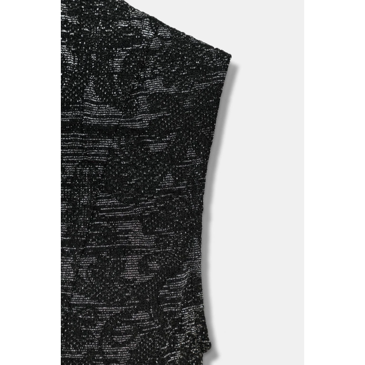 ПЛАТЬЕ ИЗ ЖАККАРДА С МЕТАЛЛИЗИРОВАННОЙ НИТЬЮ