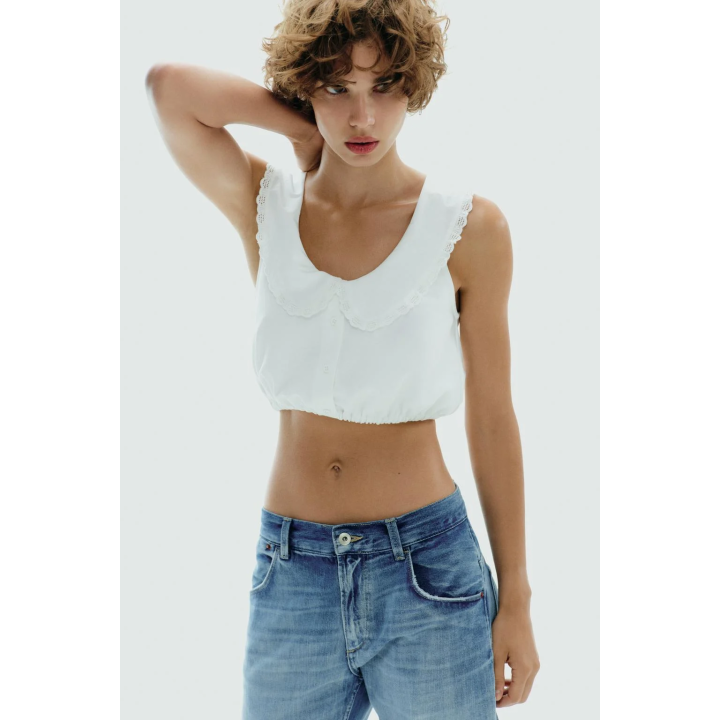 ТОП С ВОРОТНИКОМ И ПУГОВИЦАМИ